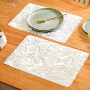 Round Placemats Gold Metallic Set of 6 Placemats 15 Inch