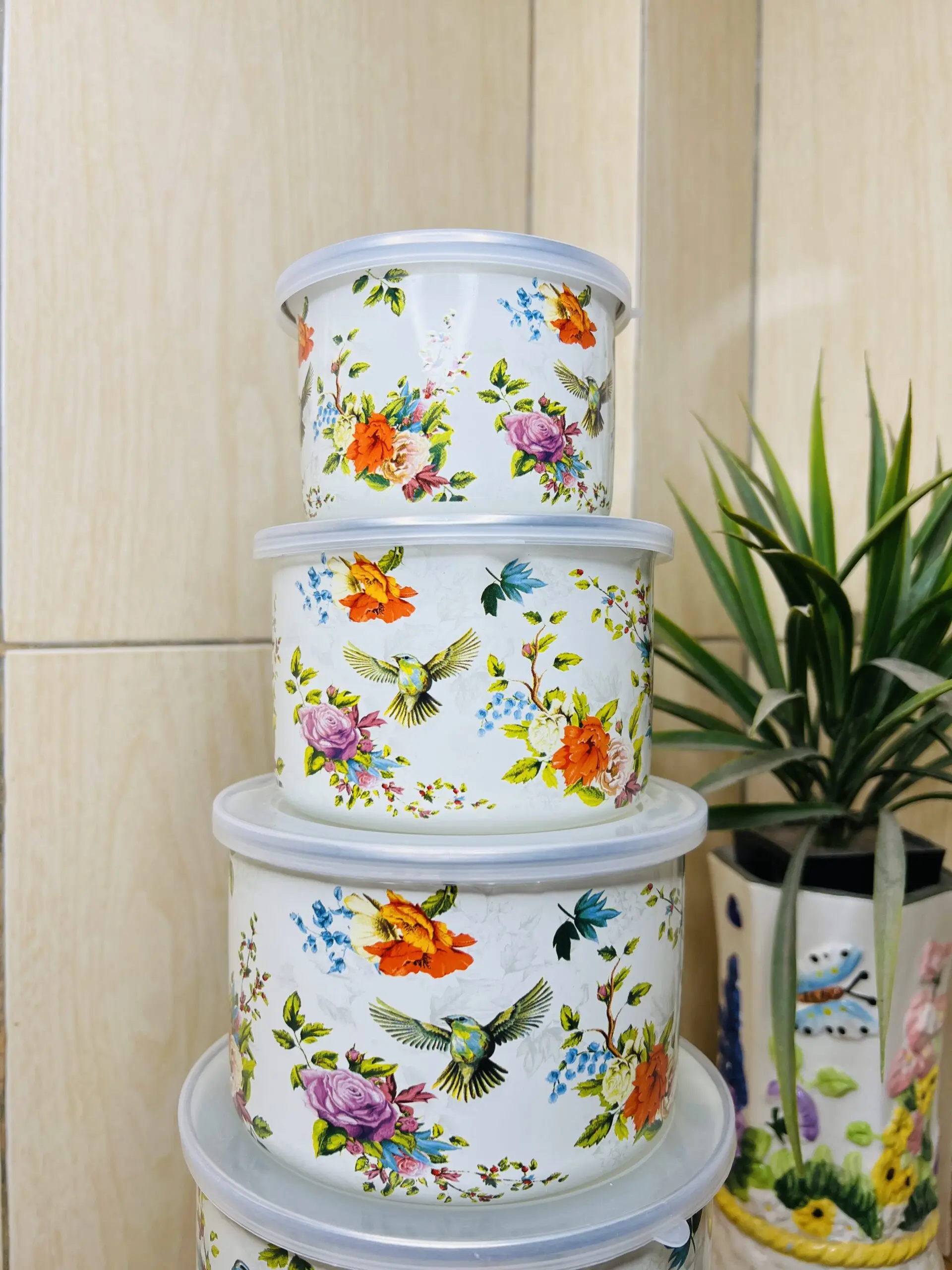 LUFLO Enamel Fresh Bowl Set (5 Pcs) - Image 2