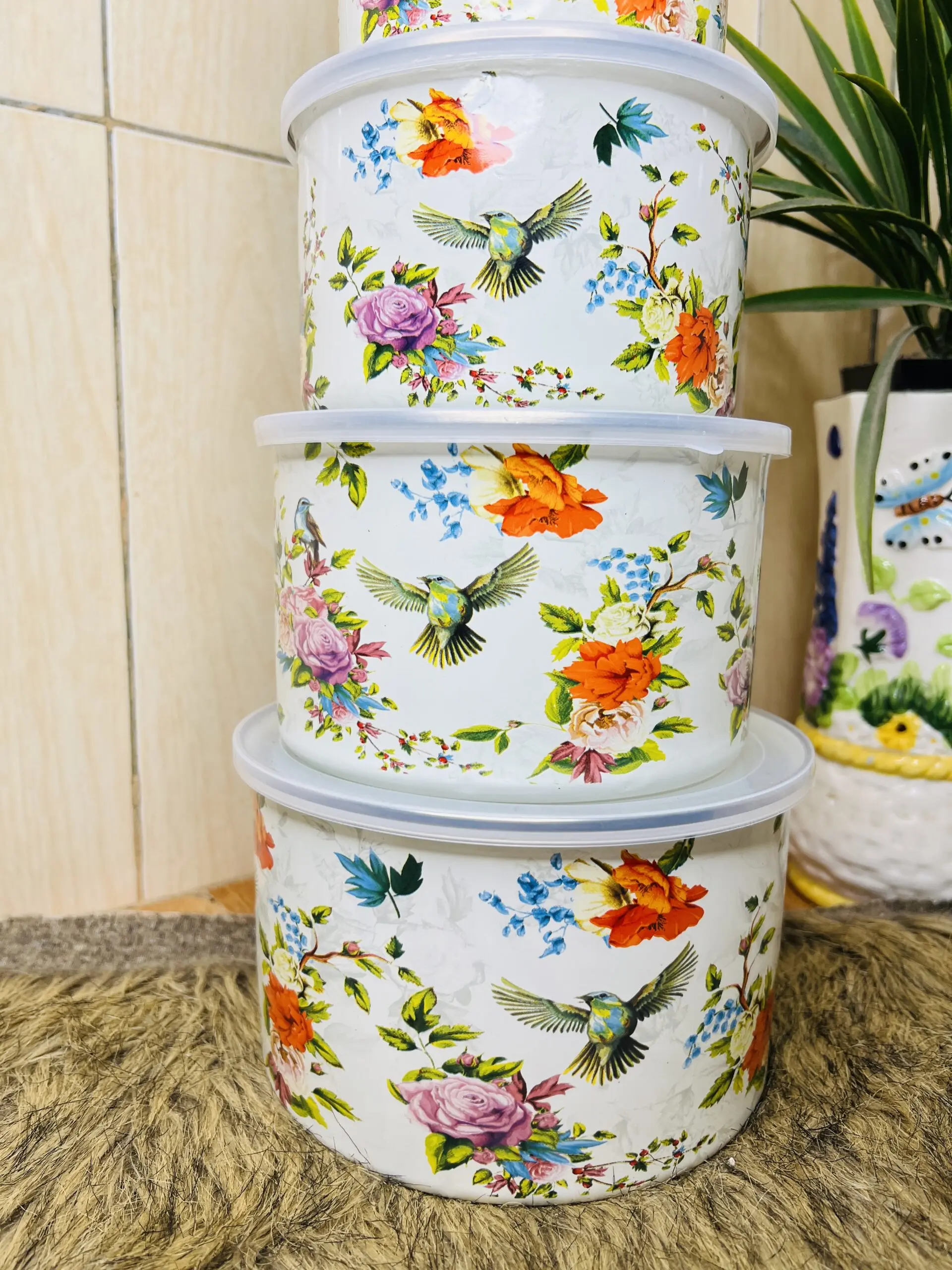 LUFLO Enamel Fresh Bowl Set (5 Pcs) - Image 3