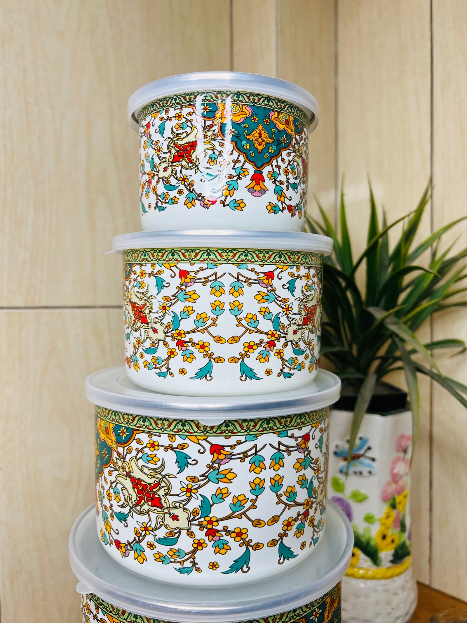 LUFLO Enamel Fresh Bowl Set (5 Pcs) - Image 3