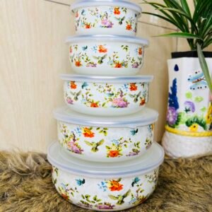 LUFLO Enamel Fresh Bowl Set (5 Pcs)