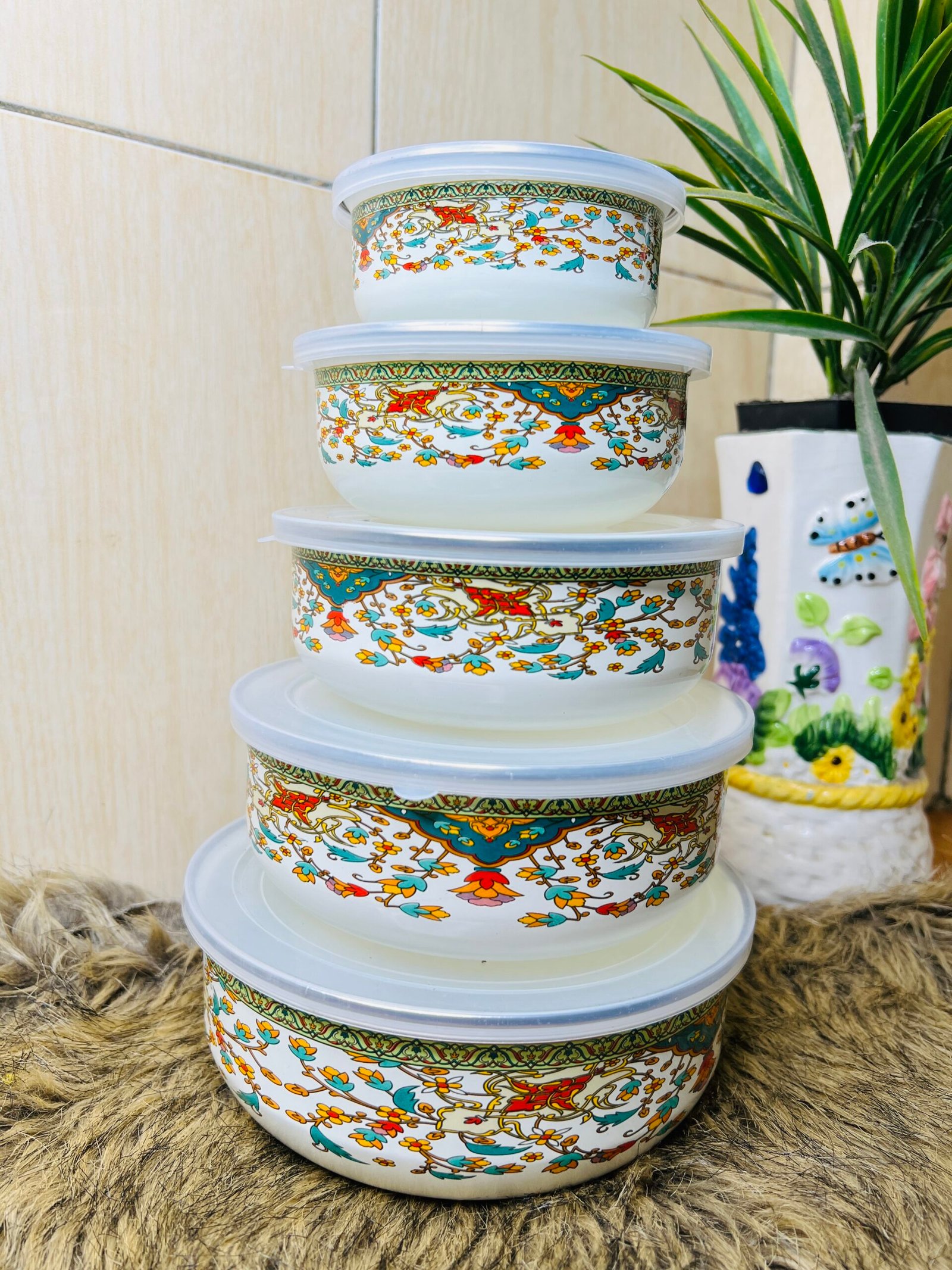 LUFLO Enamel Fresh Bowl Set (5 Pcs) - Image 2