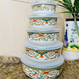 LUFLO Enamel Fresh Bowl Set (5 Pcs)