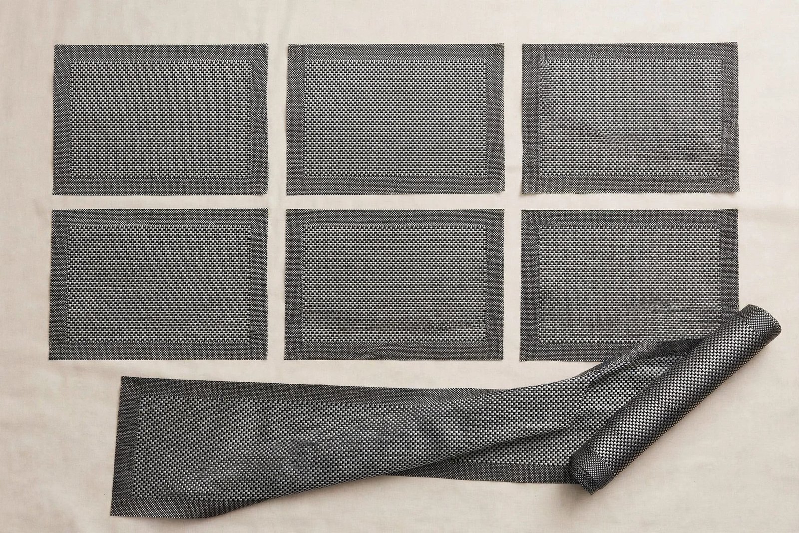 Home Trend PVC Placemat 7 Piece Ash - Image 4