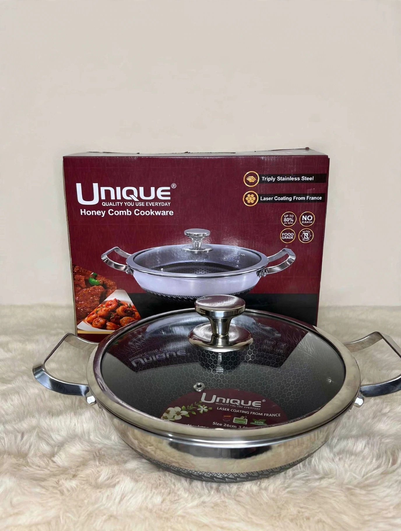 Unique SUS 316 Honeycomb Korai With Lid - Image 5