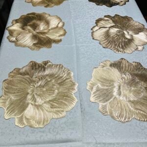 Premium PVC Placemat Set – 6 Piece Flower