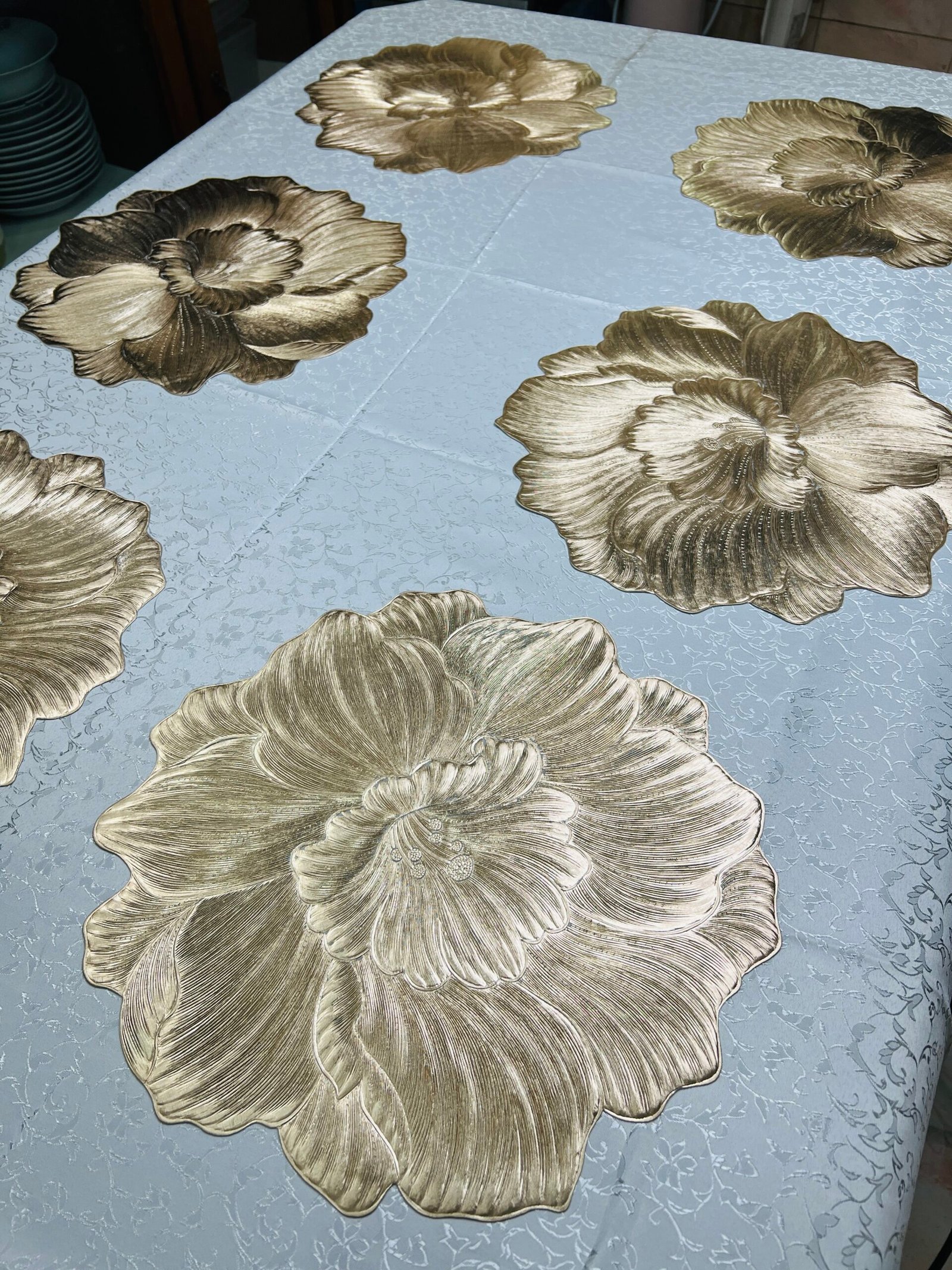 Premium PVC Placemat Set – 6 Piece Flower - Image 2