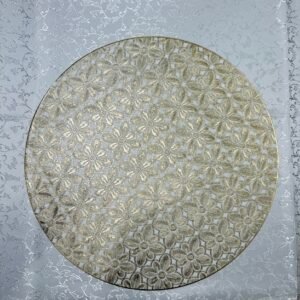 Premium PVC Placemat Set – 6 Piece Round Flower