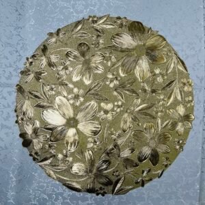 Premium PVC Placemat Set – 6 Piece Round Flower 3