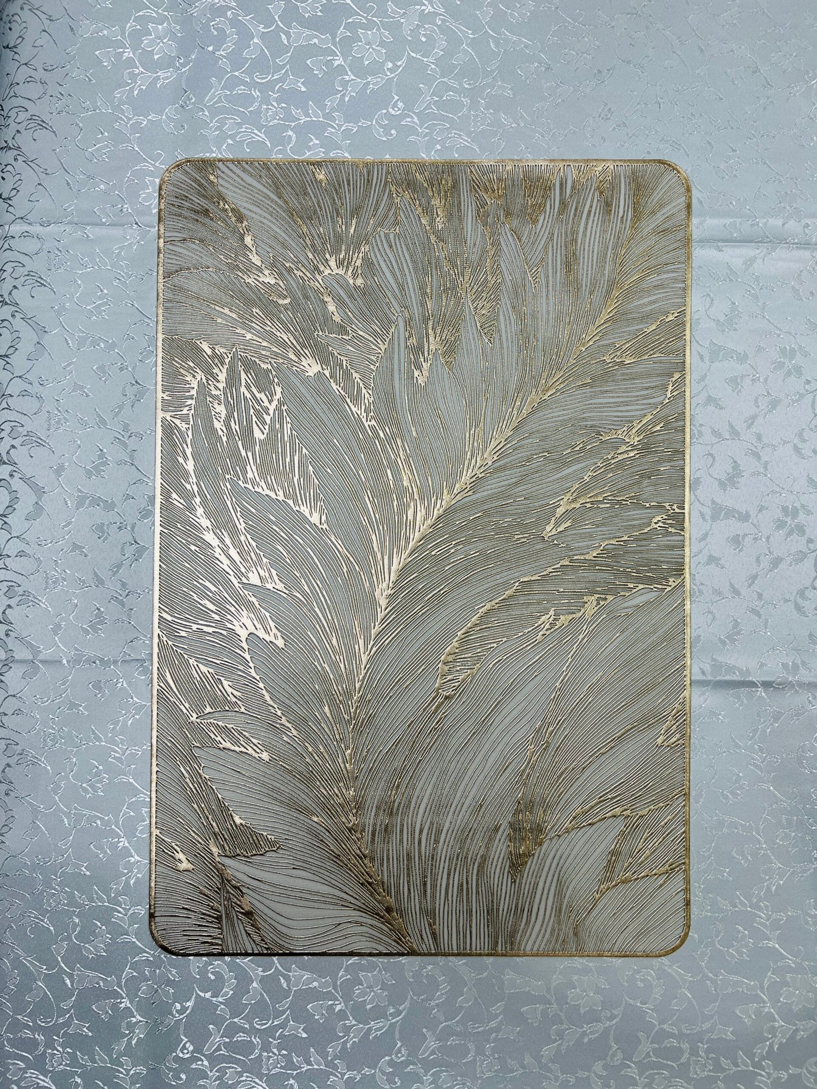Premium PVC Placemat Set – 6 Piece Square leaf