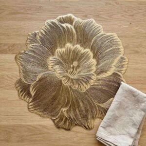 Premium PVC Placemat Set – 6 Piece Flower