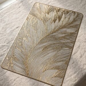 Premium PVC Placemat Set – 6 Piece Square leaf