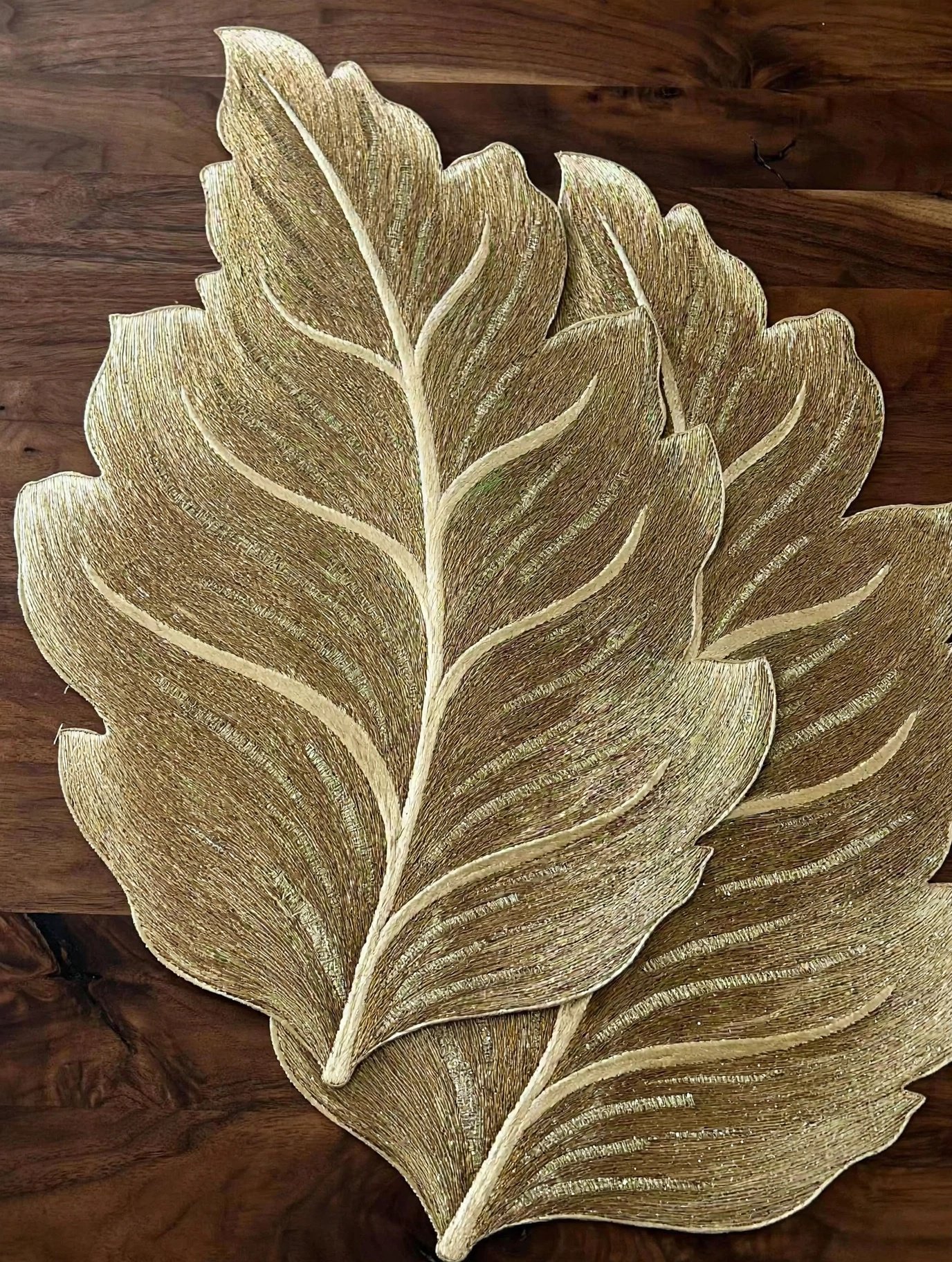Premium PVC Placemat Set – 6 Piece Leaf